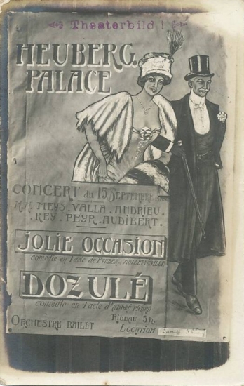Affiche de représentation théatrale du 15 septembre 1916 - Photo internet - DR