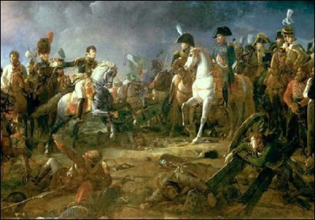 Bataille d'Austerlitz le 2 décembre 1805 également appelée Bataille des Trois Empereurs