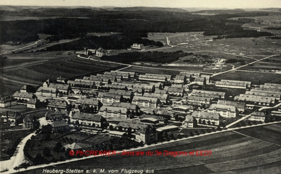 Vue aérienne du camp du heuberg vers 1923 - Au fond l'on peut distinguer les traces de l'ancien camp de prisonniers...